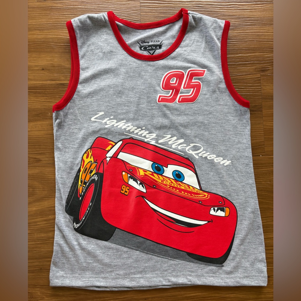 Lightning McQueen Gray and Red Tank Top
